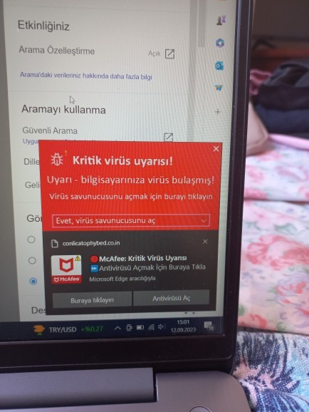 Laptopumu virüs kaptı, ne yapmalıyım?