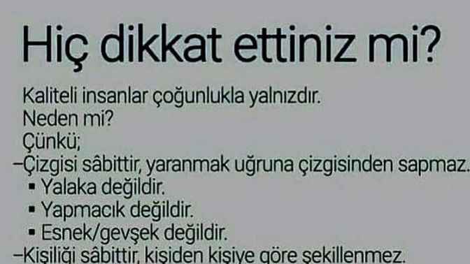 Kaliteli insanlar çoğunlukla yalnız mıdır sahiden?