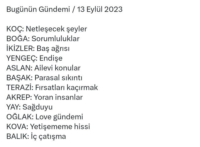 Burcunuzun bugün gündeminde ne var?