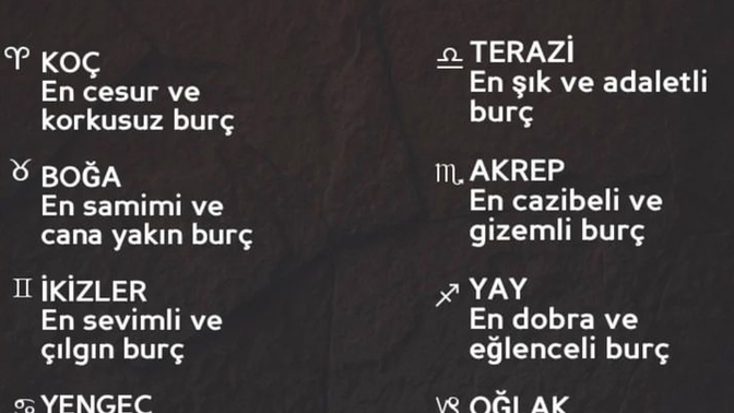 Burçların enleri! Sizin burcunuz hangisi?