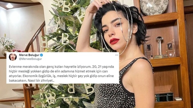 Merve Boluğur; "evlenme merakında olan genç kızları hayretle izliyorum" dedi! Sizce evlilik mi önemli, kariyer mi?