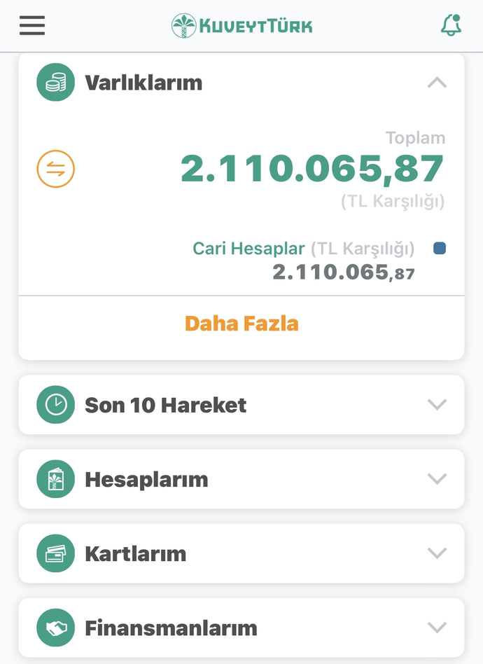 Şu an bankada ne kadar paranız var?