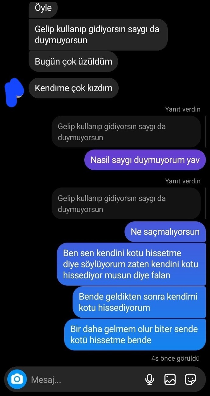 Üst komşumla ilişkim var sizce tepkisi normal mi?