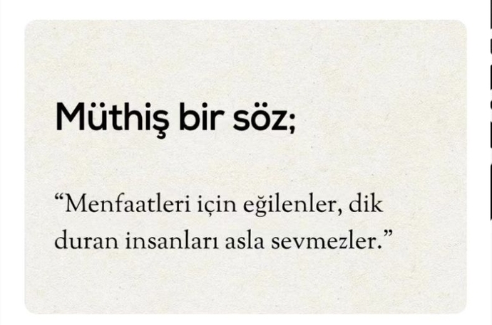 Menfaatleriniz için başkalarının karşısında egilirmisiniz?