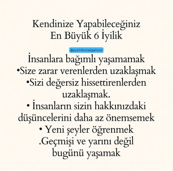 Kendinize ne gibi iyilikler yapıyorsunuz?