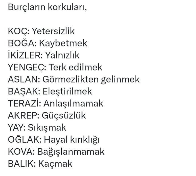 Burcuna göre korkularınız nelerdir?
