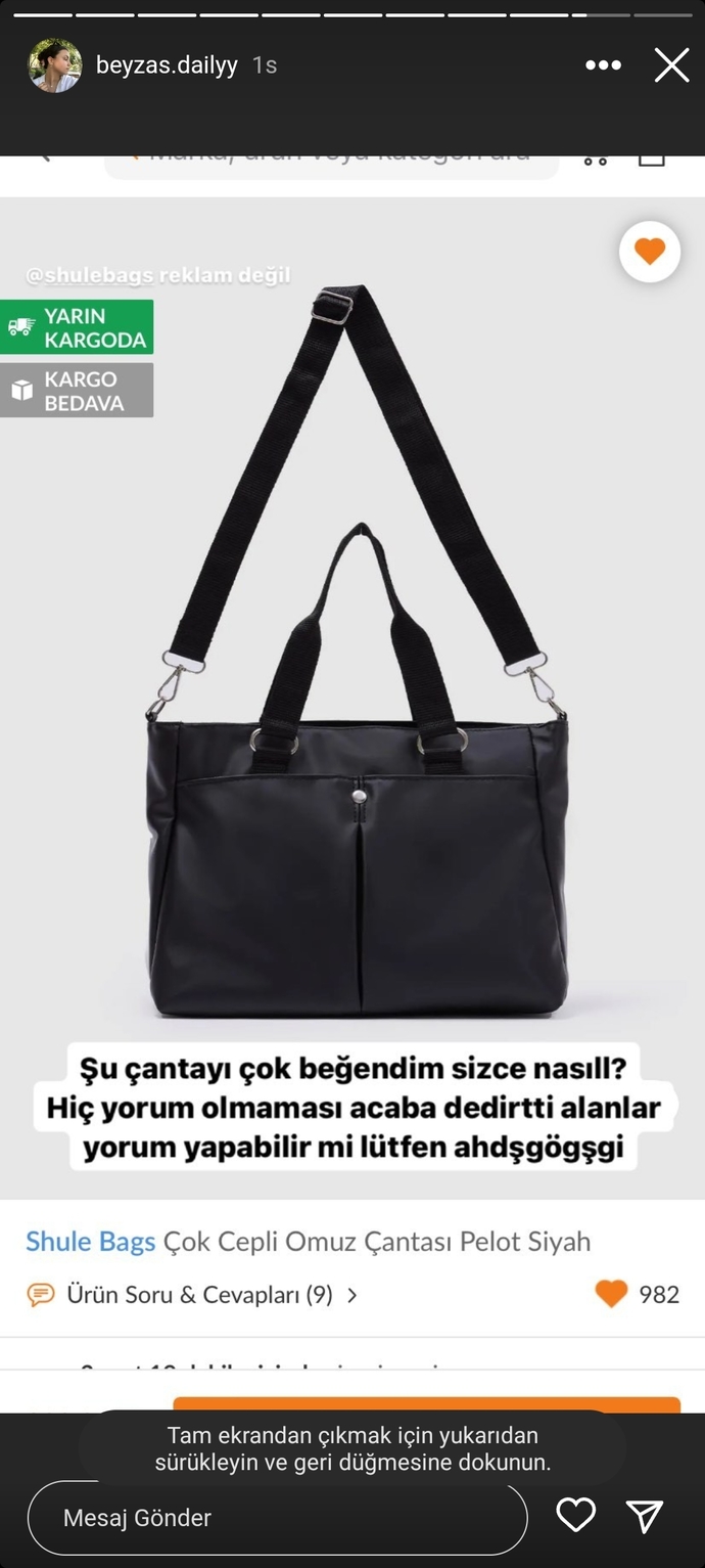 Sizce üniversitenin ilk günü hangi çantayı kullanmalıyım?