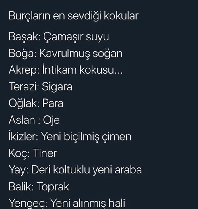 Burcuna göre senin en sevdigin koku ne?