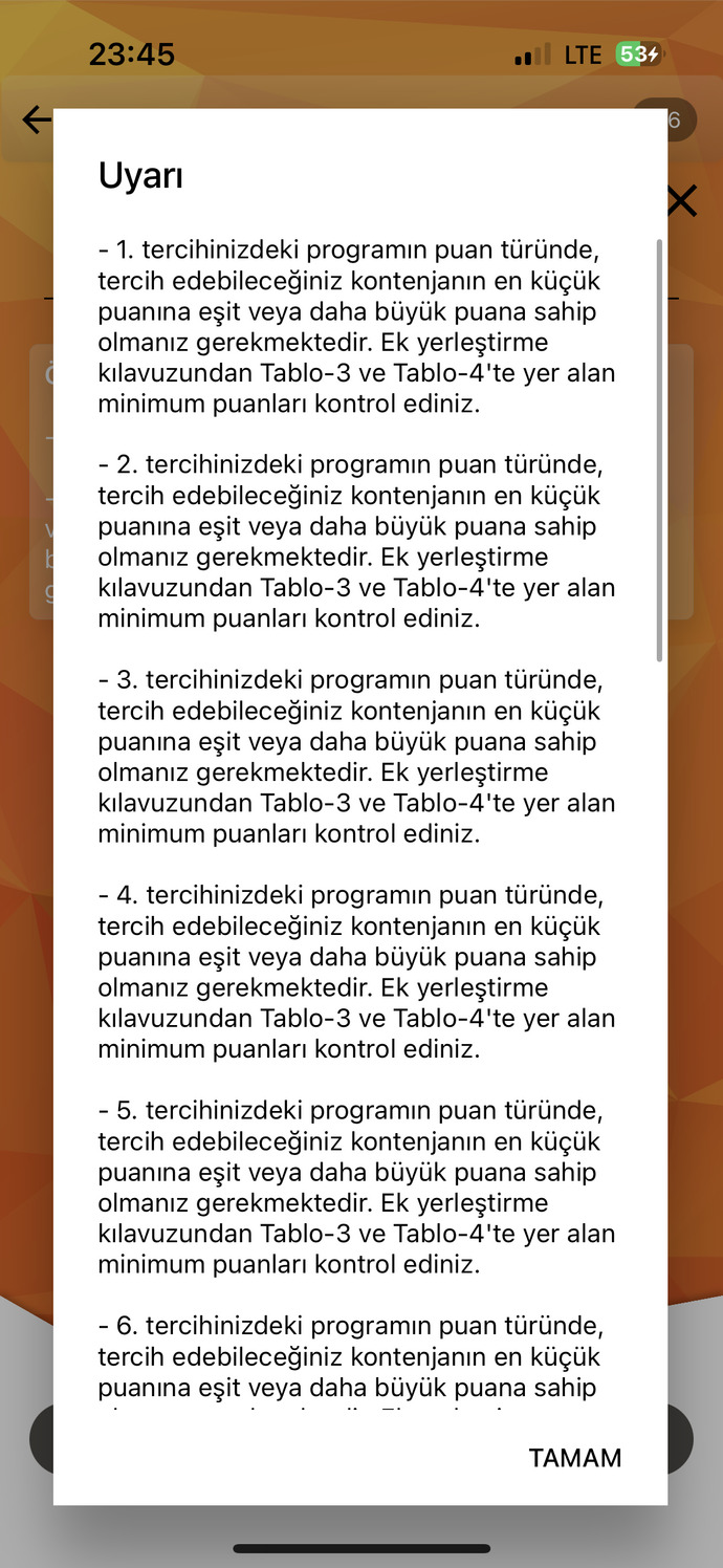YKS ek tercih hata veriyor, nasıl çözerim?