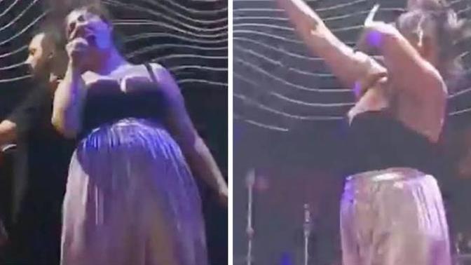 Şarkıcı Kalben'in konserinde ki dansı olay olmuş! Dans ederken kendinizden geçtiğiniz oluyor mu?