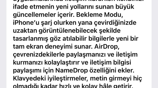 İOS 17 güncellemesini kurdunuz mu?