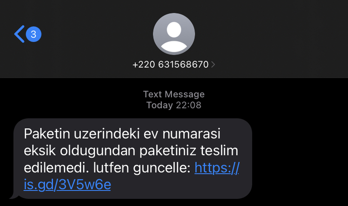 Size de benzer mesaj geldi mi?