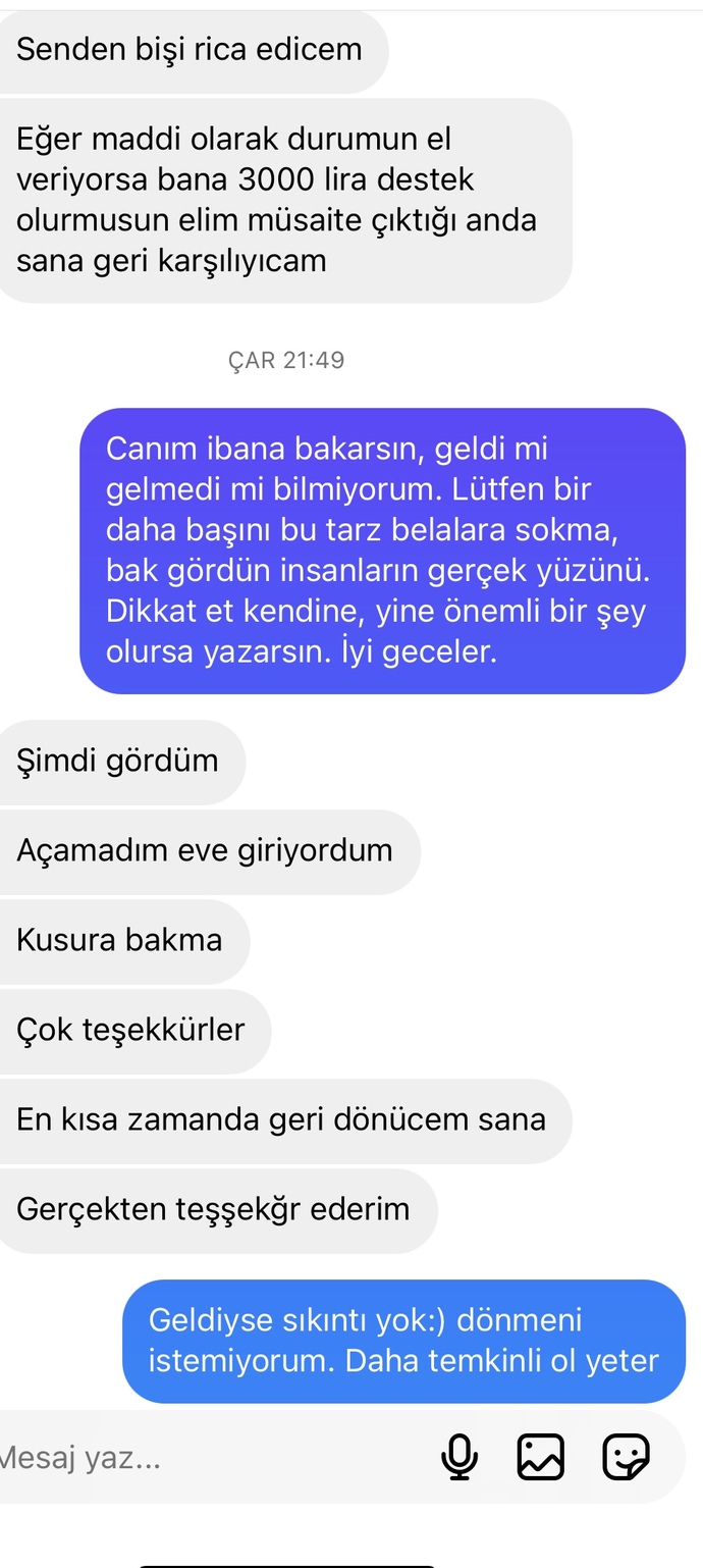Eski sevgiliniz sizden borç para istese ne yapardınız?