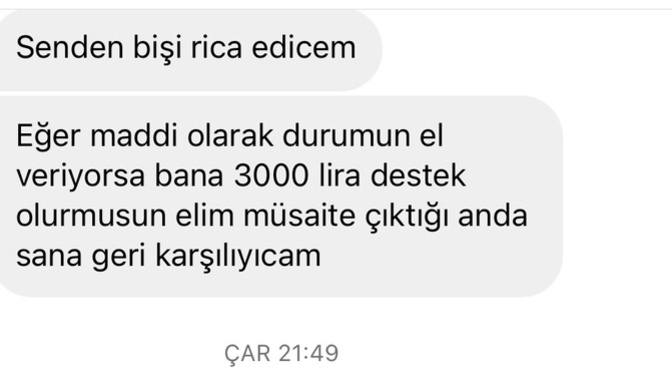 Eski sevgiliniz sizden borç para istese ne yapardınız?