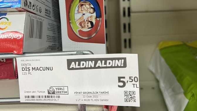 5 TL’ye bir ekmek bile yokken koskoca bir diş macunu bu fiyata nasıl olur?