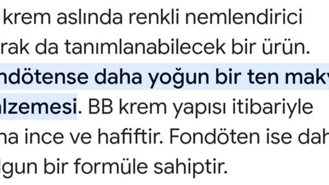 Bb krem makyaj malzemesi midir?