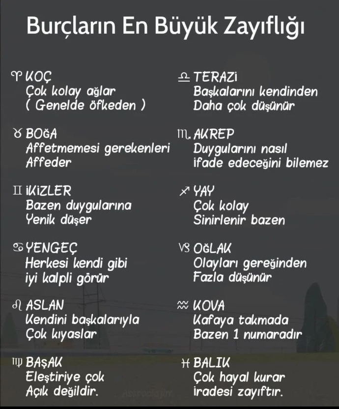 Burcuna göre senin en büyük zayıflığını nedir?