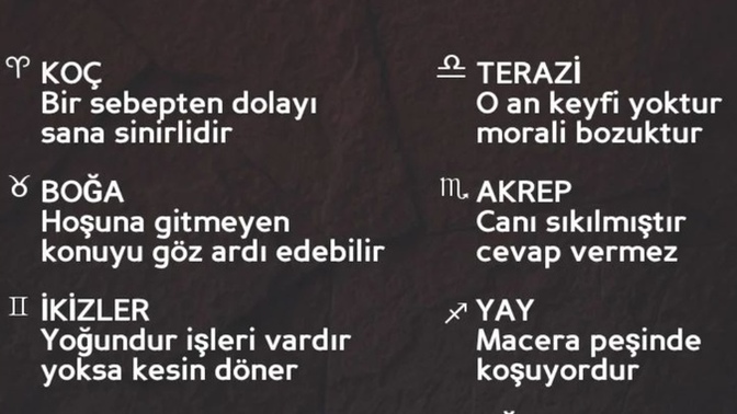 Burçlar mesajlara neden cevap vermez?