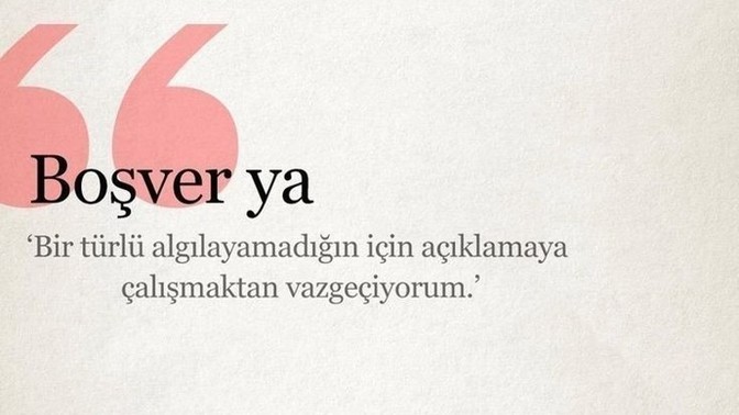 Aslında bunu demek istiyorum dediğin şey ne?
