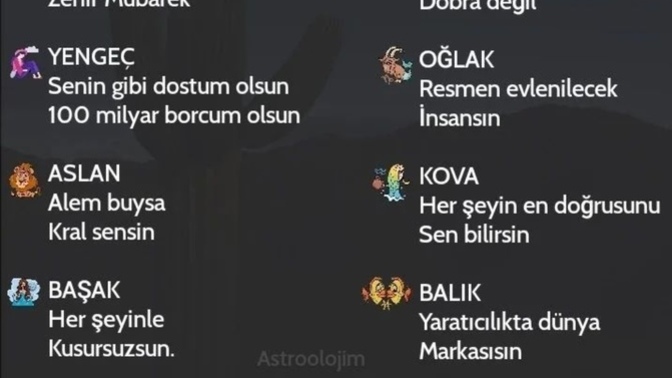 Burcuna göre senin egonu okşayan cümle hangisi?