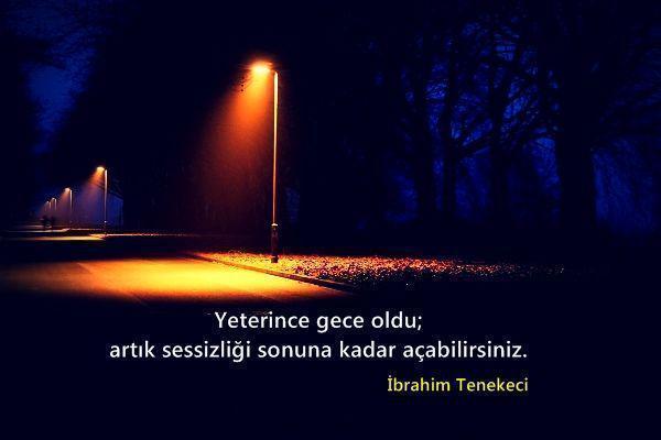 Geceniz sessizliği niye insanı cezbediyor? Karanlığı niye aydınlığa tercih ediyor insan?