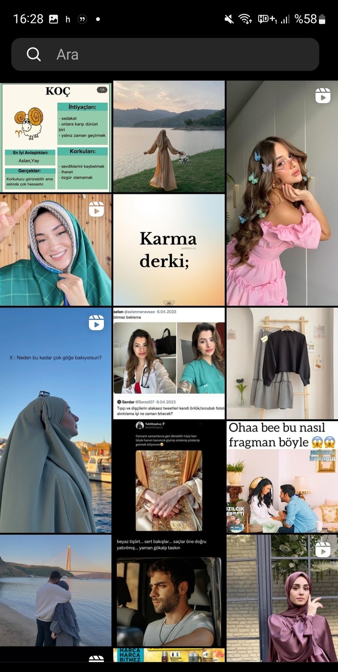 İnstagram anasayfanızda ne var paylaşın?