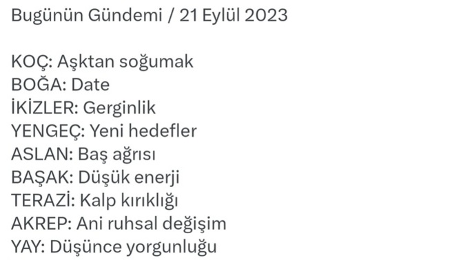 Burcunuza göre bugünkü gündeminizde ne var?