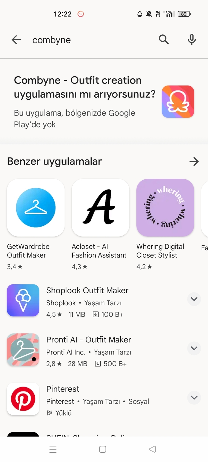 Canım combyne uygulamam artık Türkiyede yokmuş, ne yapcam?