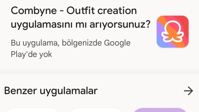 Canım combyne uygulamam artık Türkiye'de yokmuş, ne yapcam?