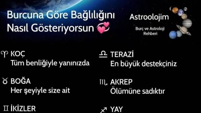 Burcuna göre bağlılığınızı nasıl gösteriyorsun?