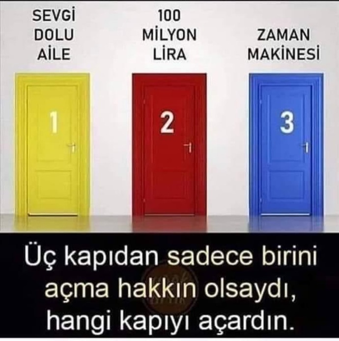 Bu 3 kapıdan hangisini seçerdin?