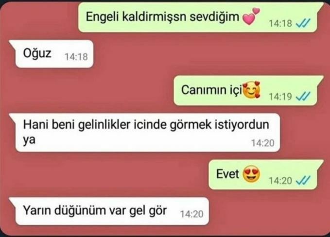 Eski sevgilin düğününe çağırsa gider misin?
