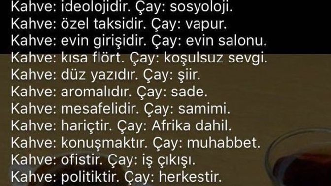 Çaycı mısınız kahveci mi tahmin edelim mi?