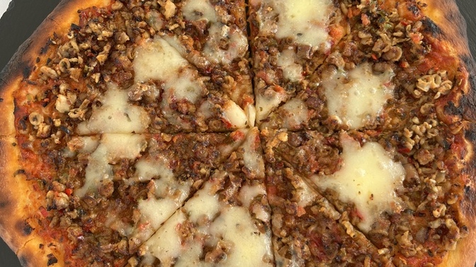 Kokoreç pizza yaptım nasıl olmuş sizce?