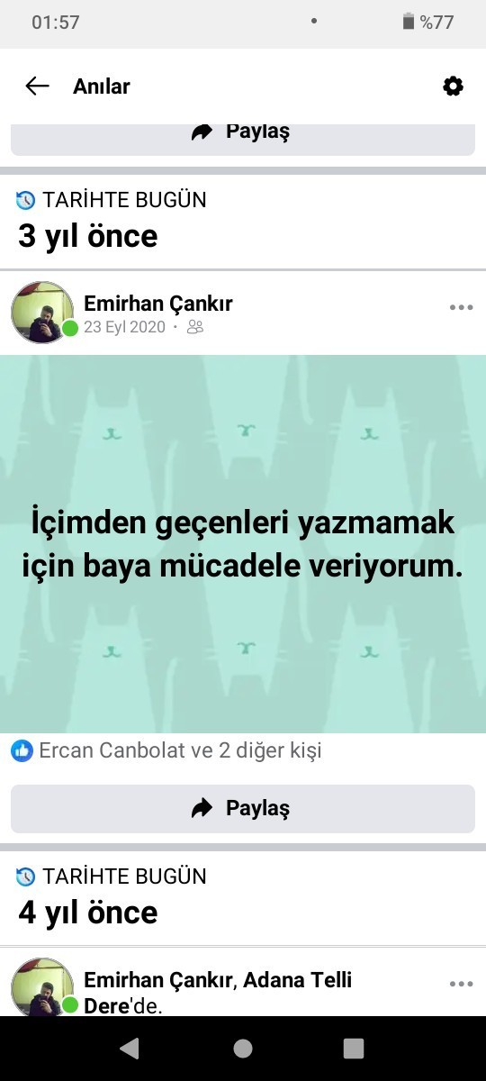 İçinden geleni yazabilir misin?