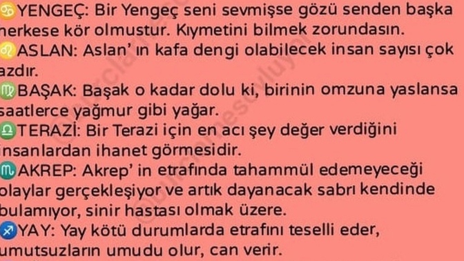 Burçlar neler söylüyor?