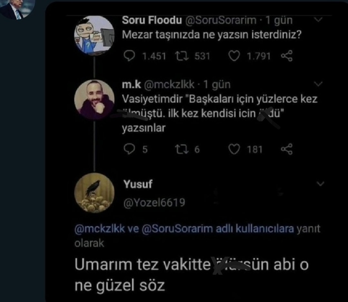 Ölünce mezar taşınıza ne yazdırmak isterdiniz?