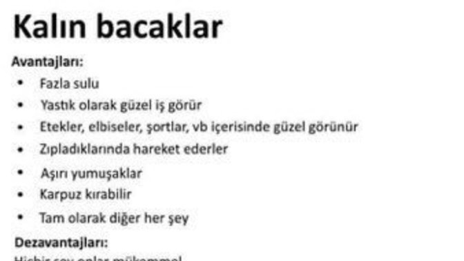 Bacakların kalın olması avantaj mıdır? Dezavantaj mı?