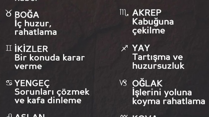 Burcunuzun bu haftaki gündemi nedir?