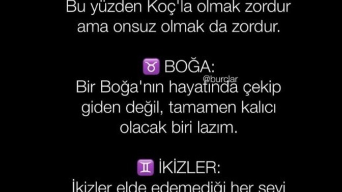 Burçların değişmeyen özellikleri nelerdir?