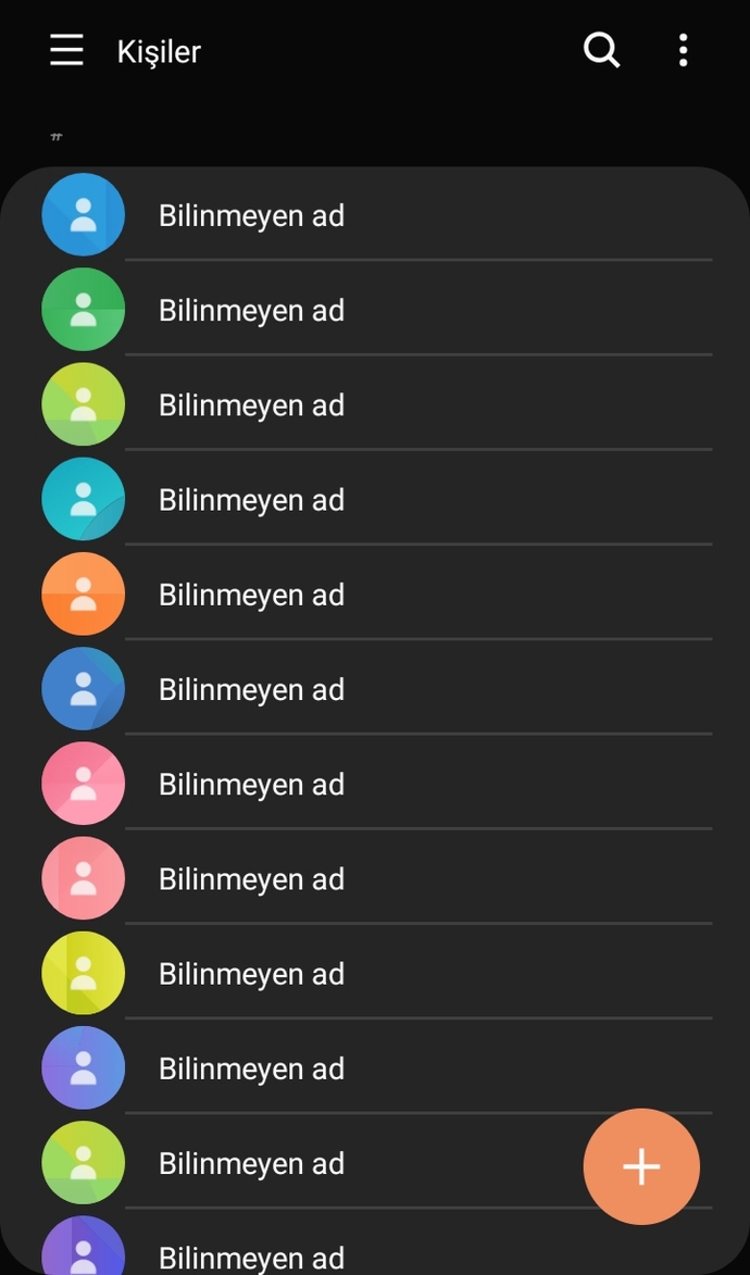 Rehberimde bilinmeyen ad yazıyor, neden olabilir?