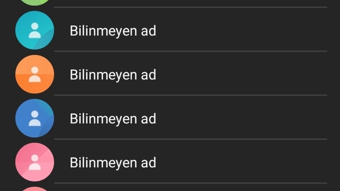 Rehberimde bilinmeyen ad yazıyor, neden olabilir?