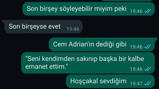 Ayrılık mesajı atan mısın, alan mı?