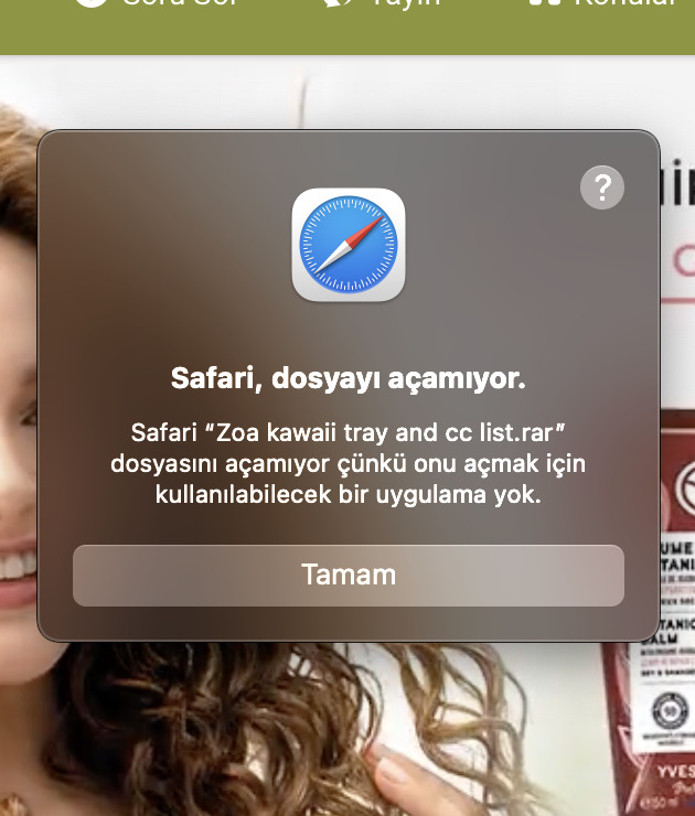 Macbookta dosya açılmıyor uyarı veriyor, ne yapmam gerek?