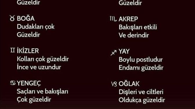 Hangi burcun neresi güzel?