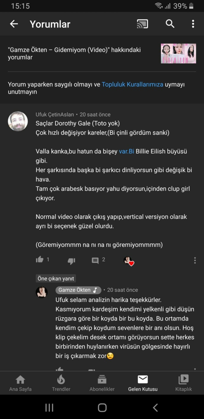 Ünlü sanatçıdan hiç mesaj aldınız mı?