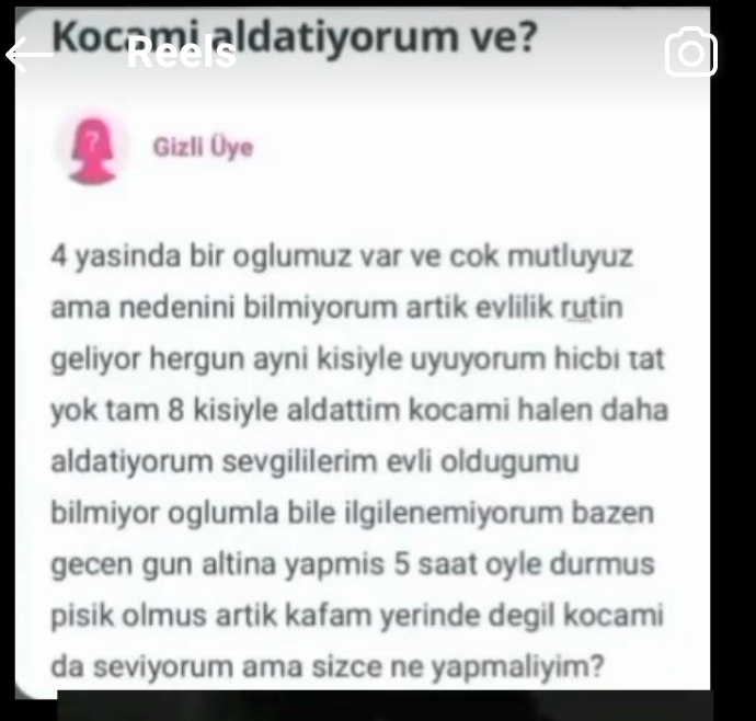 Karımı aldatıyorum?