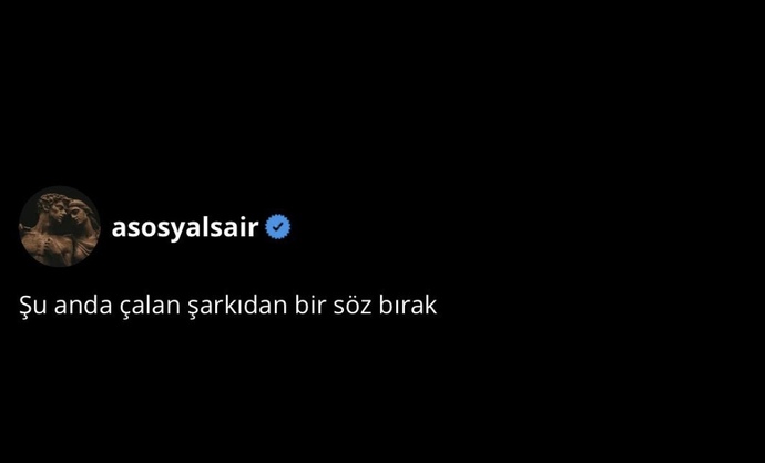 Şu an hangi şarkıyı dinliyorsunuz?