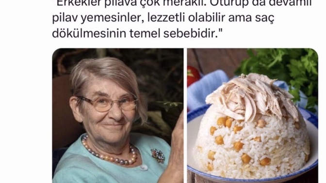 Pilav saç döküyormuş, pilav sever misiniz?