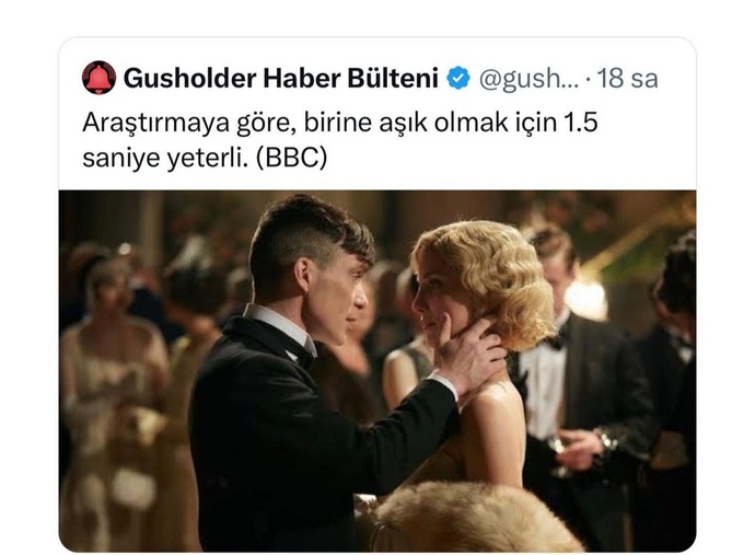 Aşık olmak için 1,5 saniye yeterliymiş, sizce yeterli mi?
